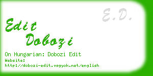 edit dobozi business card